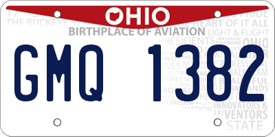 OH license plate GMQ1382