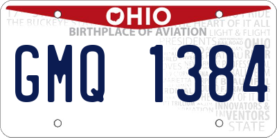 OH license plate GMQ1384