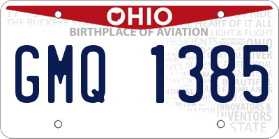 OH license plate GMQ1385