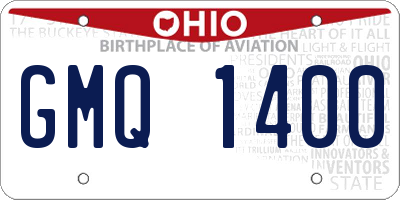 OH license plate GMQ1400