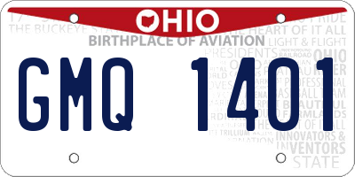 OH license plate GMQ1401