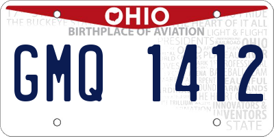 OH license plate GMQ1412