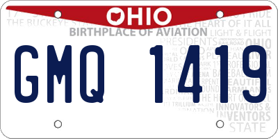 OH license plate GMQ1419