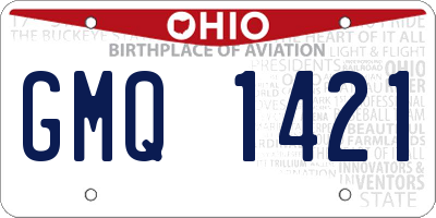 OH license plate GMQ1421