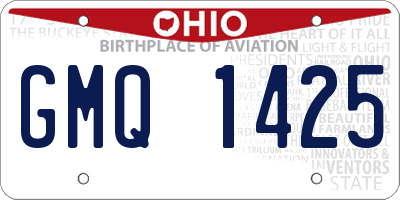 OH license plate GMQ1425