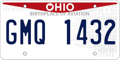 OH license plate GMQ1432