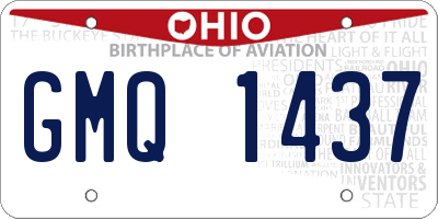 OH license plate GMQ1437