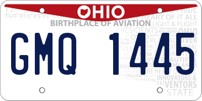OH license plate GMQ1445