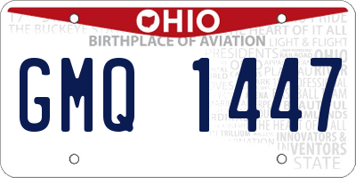OH license plate GMQ1447