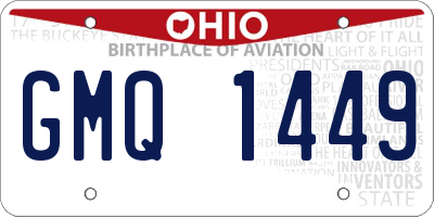 OH license plate GMQ1449