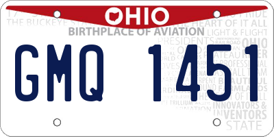 OH license plate GMQ1451
