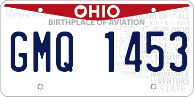 OH license plate GMQ1453