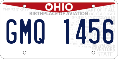 OH license plate GMQ1456
