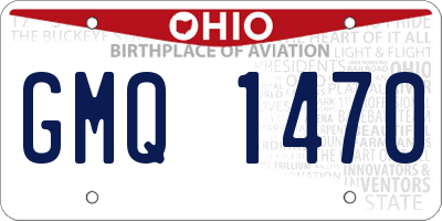 OH license plate GMQ1470