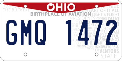 OH license plate GMQ1472
