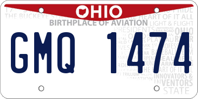OH license plate GMQ1474