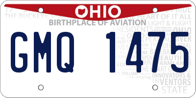 OH license plate GMQ1475