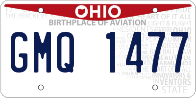 OH license plate GMQ1477