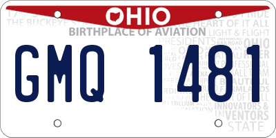 OH license plate GMQ1481
