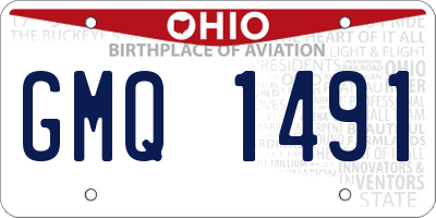 OH license plate GMQ1491