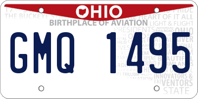 OH license plate GMQ1495