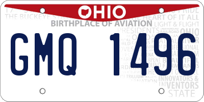 OH license plate GMQ1496