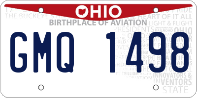 OH license plate GMQ1498