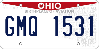OH license plate GMQ1531
