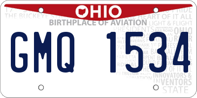 OH license plate GMQ1534