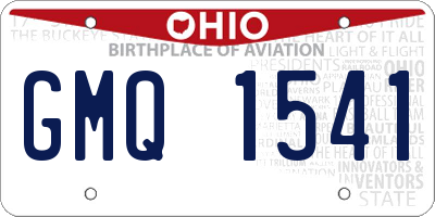 OH license plate GMQ1541