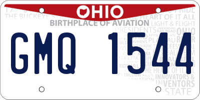 OH license plate GMQ1544