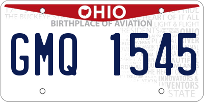 OH license plate GMQ1545