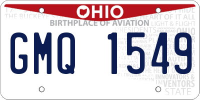 OH license plate GMQ1549