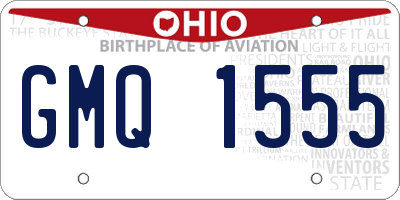 OH license plate GMQ1555