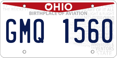 OH license plate GMQ1560