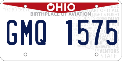 OH license plate GMQ1575