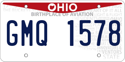 OH license plate GMQ1578