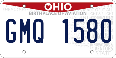 OH license plate GMQ1580