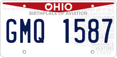 OH license plate GMQ1587