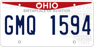 OH license plate GMQ1594