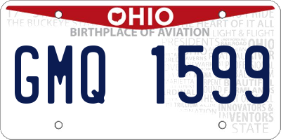 OH license plate GMQ1599