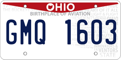 OH license plate GMQ1603