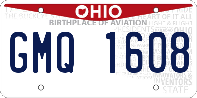 OH license plate GMQ1608