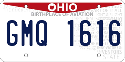 OH license plate GMQ1616