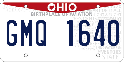 OH license plate GMQ1640