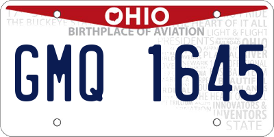 OH license plate GMQ1645