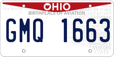 OH license plate GMQ1663