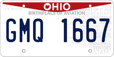 OH license plate GMQ1667