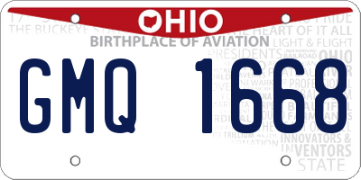 OH license plate GMQ1668