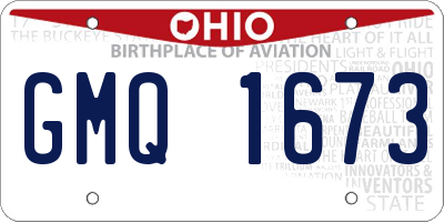 OH license plate GMQ1673